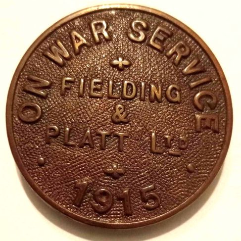 F&P medal 'on war service' 1915