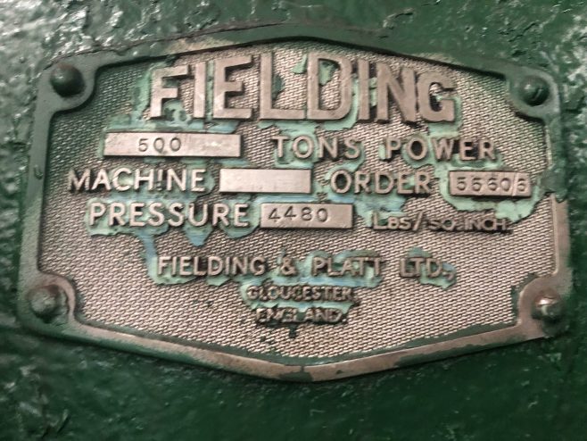 Machine Label for Press No. 6. | kindly supplied by a contributor to the website.