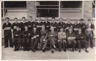 Apprenticeship Intake 1958. Mike is fourth from the right in the back row.