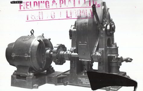 Vertical Three-Throw Hydraulic Pump with motor, c.1925