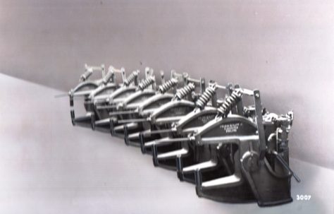 Group of eight 50 ton Hinged-Type Double-Acting Pneumatic Rivetters, O/No. 6734, c.1931