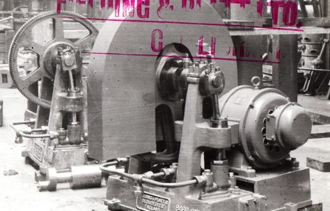Three-Throw M D Pump with gear guard, O/No. 8488, c.1939