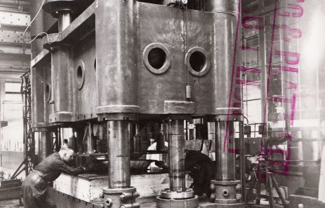 510 ton Hydraulic Special Flanging Press, O/No. 8314, c.1938