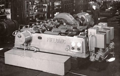 Two L10 Horizontal Pumps with Air/Water Accumulator Station, views at erection and on site, c.1941, O/No. 8667/8, c.1939