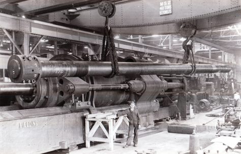5000 ton Horizontal Extrusion Press, views taken during erection c.1940 and on site c.1944, O/No. 8769, c.1939