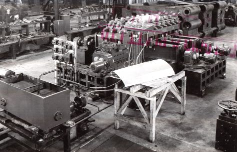 150 ton Stretch Forming Machine, views taken during erection and testing, O/No. 9165, c.1940