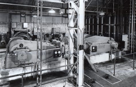 Two H10 Hydraulic Pumps with Air/Water Accumulator System, views taken on site, c.1943, O/No. 9704, c.1941