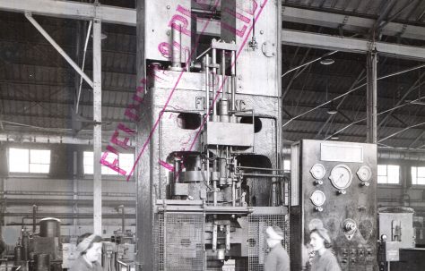 1200/1500 ton Heading & Indenting Presses for Cartridge Cases, views taken on site, O/No. 4221, c.1942