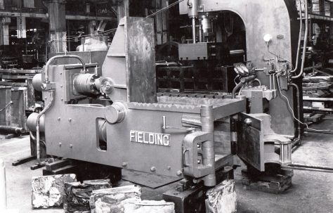 83 ton Single Compression Scrap Baling Press, some views taken on site, O/No. 6400, c.1949