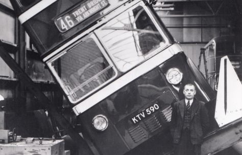 Testing machine for balancing buses, c.1950s