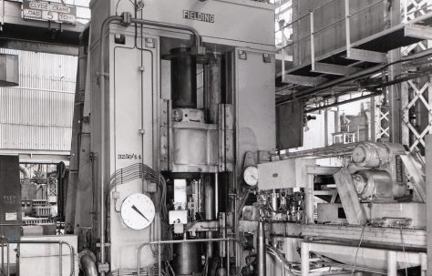 1000 ton Pull-Down Piercing Press, view taken on site, O/No. 59410, c.1959