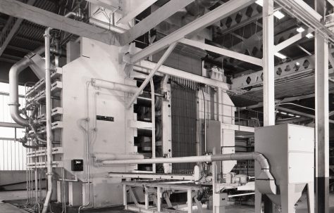 9000 ton Multi-Daylight (Hot) Platen Press, views taken on site during commissioning, O/No. 63170, c.1964