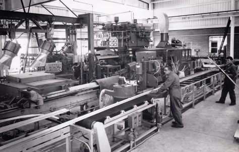 1600 ton Horizontal Extrusion Press, No 1, view taken on site, O/No. 64550, c.1966
