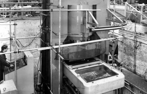 2400 ton 'Sindanyo' Platen Press under construction, O/No. 66170, c.1966
