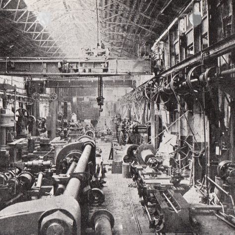 View of the Hydraulic Erecting Shop on 15/05/1905    D7338/14/5/17/7011 (Ex 1743) | Gloucestershire Archives