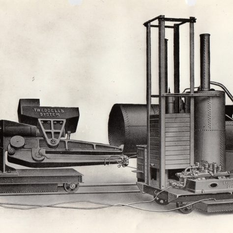 Travelling Hydraulic Rivetter used for sewage mains in N.S.W. Australia, c.1892    D7338/14/5/17/7015 | Gloucestershire Archives
