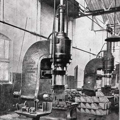 Two - Forging Presses at G.W.R. Swindon Works c.1905    D7338/14/5/17/7020 | Gloucestershire Archives