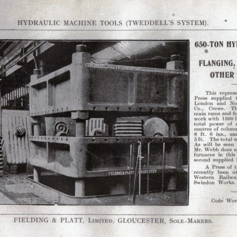 650 ton Flanging, Forging & General Purpose Press at L.N.W.R. Crewe Works, c.1890s    D7338/14/5/17/7022 | Gloucestershire Archives