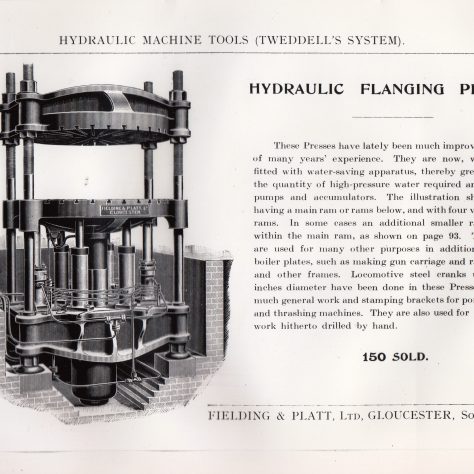 Hydraulic Flanging Press  D7338/14/5/17/7023 | Gloucestershire Archives