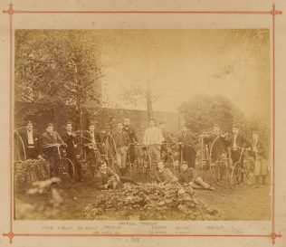 Although not the most accomplished footballer, Frank Platt was a keen cyclist, pictured here in the Fielding and Platt cycling club in 1888