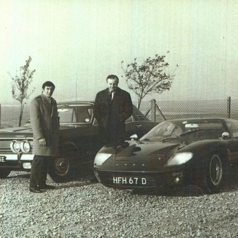 FJF and Jackie Stewart with Jim's Ford GT40 | Kindly supplied by Andrew Fielding 2014