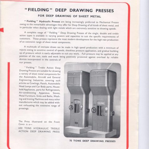 Deep Drawing Presses