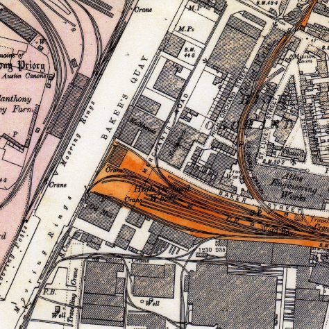 No.5  A view of the railway network around the docks area, date unknown