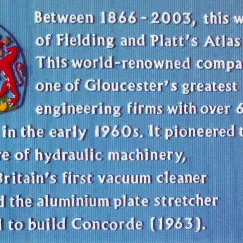 No.85  One of two plaques at Gloucester Quays commemorating the site of Fielding & Platt