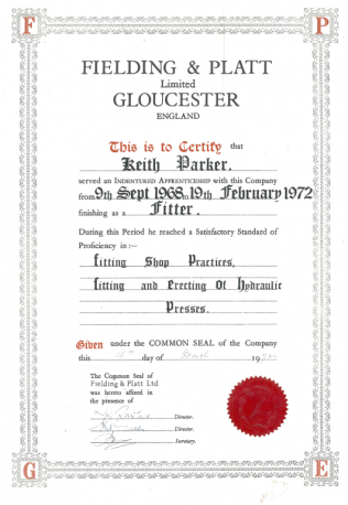 Indentures Certificate