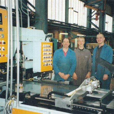 PR0029 Radiator Core machine for Delphi;  Dave Tucker; trainee; Nick Goscombe | The Paul Regester Collection