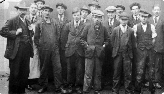 R J Lane (left), sons, and other Fielding workers, c. 1920 | Robert Lane